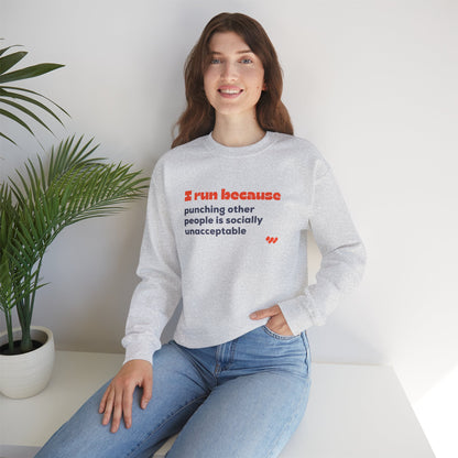 I Run Because Crewneck Sweatshirt - Unisex