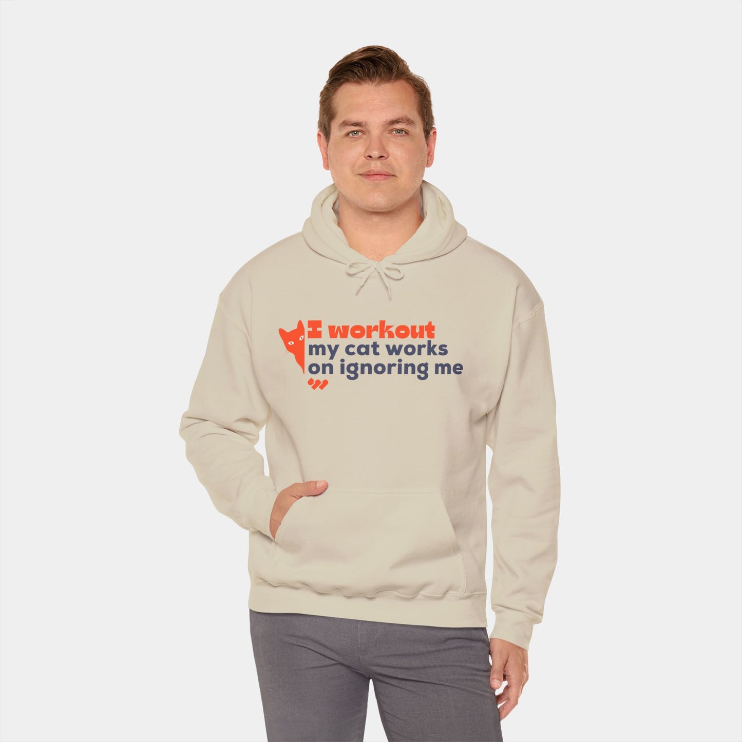 My cat works on ignoring me - Hoodie - Unisex