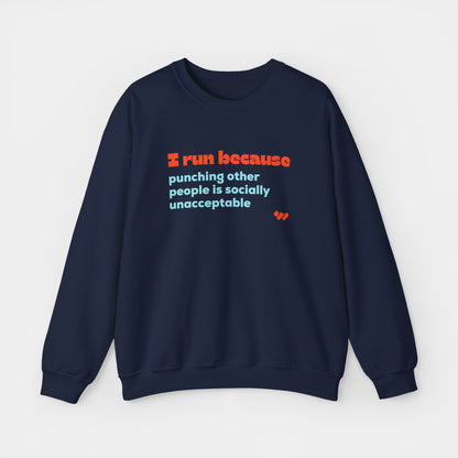 I Run Because Crewneck Sweatshirt - Unisex