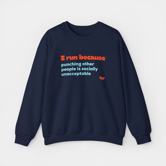 I Run Because Crewneck Sweatshirt - Unisex