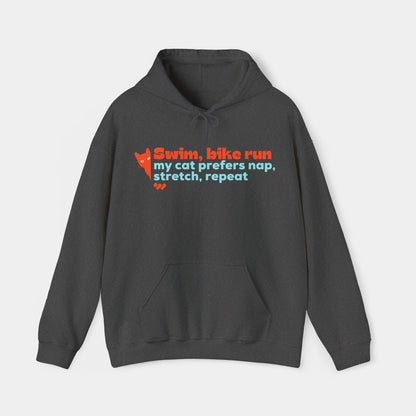 My cat prefers nap, stretch, repeat - Hoodie - Unisex