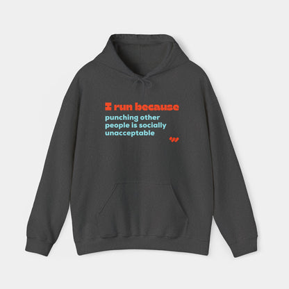 I Run Because Hoodie - Unisex