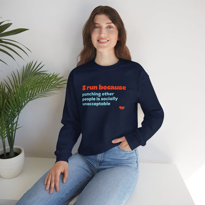 I Run Because Crewneck Sweatshirt - Unisex