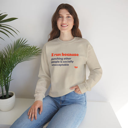 I Run Because Crewneck Sweatshirt - Unisex