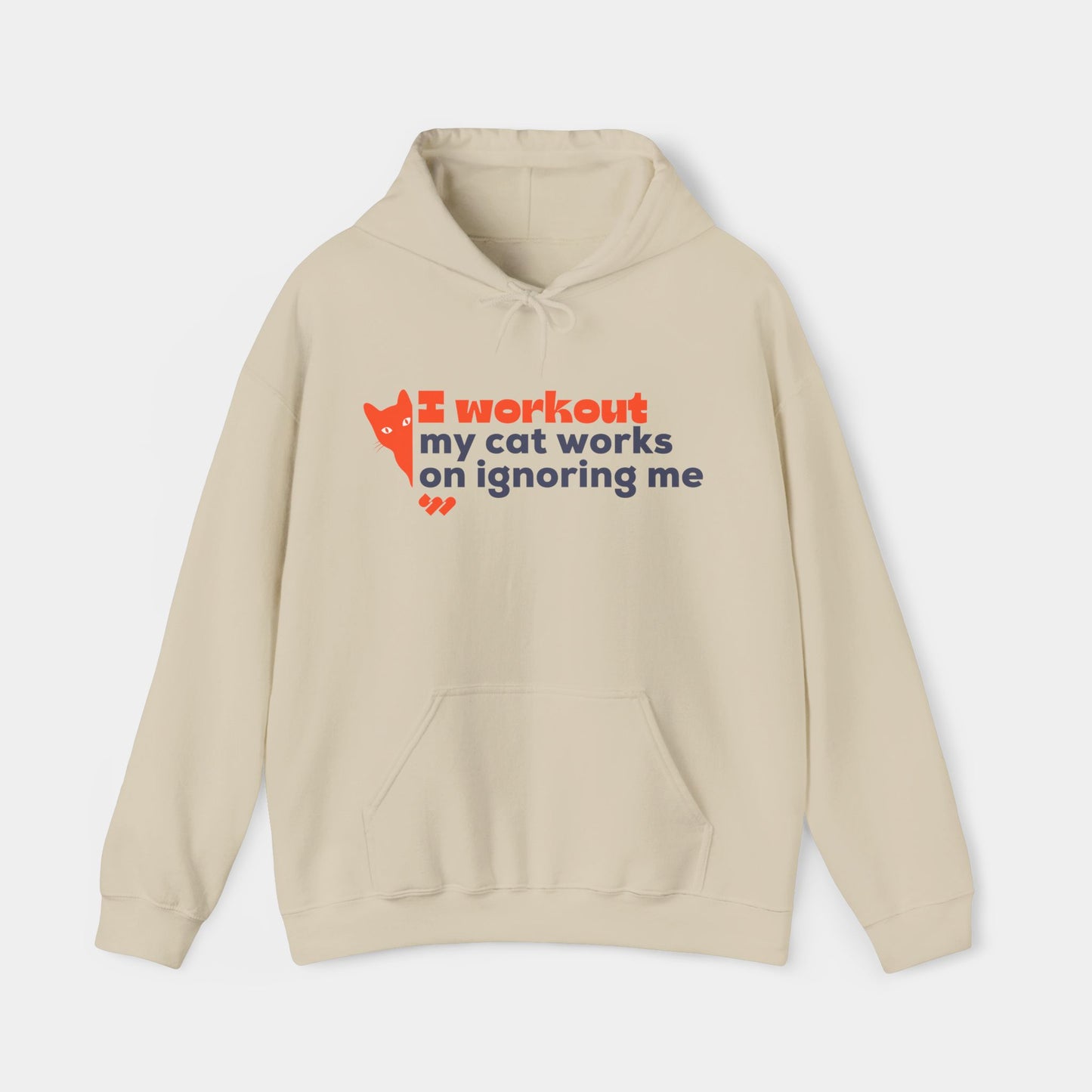 My cat works on ignoring me - Hoodie - Unisex