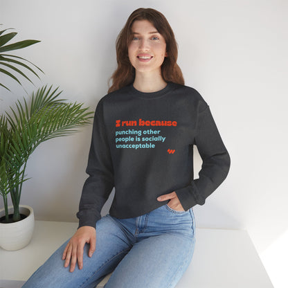 I Run Because Crewneck Sweatshirt - Unisex